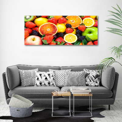 Cuadro canvas moderno de gran formato horizontal Frutas coloridas