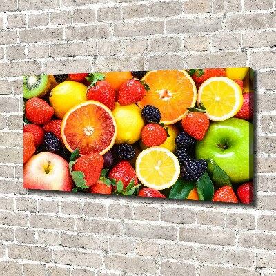 Cuadro canvas moderno de gran formato horizontal Frutas coloridas