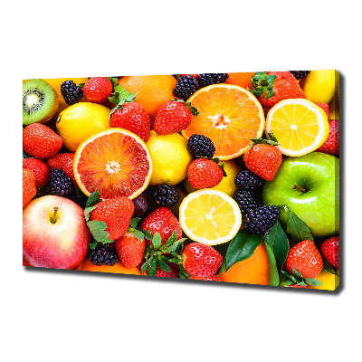 Cuadro canvas moderno de gran formato horizontal Frutas coloridas