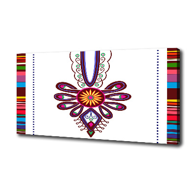 Cuadro canvas con impresión uv duradera horizontal Patrón popular polaco