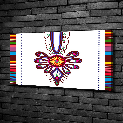 Cuadro canvas con impresión uv duradera horizontal Patrón popular polaco