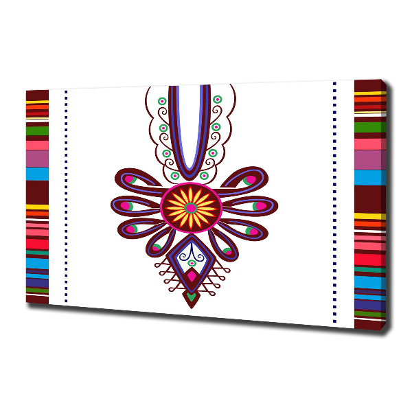 Cuadro canvas con impresión uv duradera horizontal Patrón popular polaco