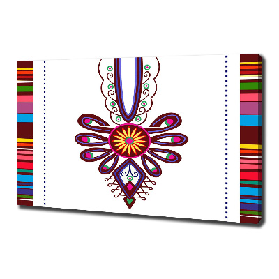 Cuadro canvas con impresión uv duradera horizontal Patrón popular polaco