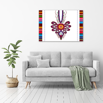 Cuadro canvas con impresión uv duradera horizontal Patrón popular polaco