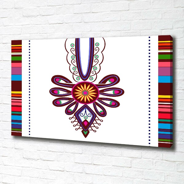 Cuadro canvas con impresión uv duradera horizontal Patrón popular polaco