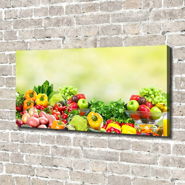 Foto en lienzo con acabado profesional horizontal Frutas y verduras