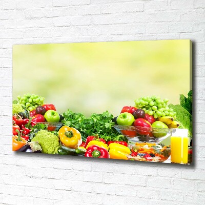 Foto en lienzo con acabado profesional horizontal Frutas y verduras