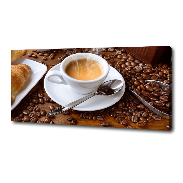 Cuadro canvas con impresión uv duradera horizontal Café aromático