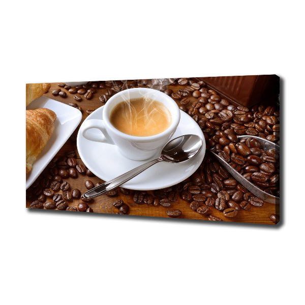 Cuadro canvas con impresión uv duradera horizontal Café aromático