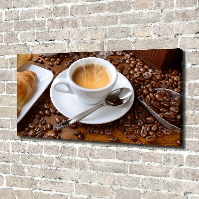 Cuadro canvas con impresión uv duradera horizontal Café aromático