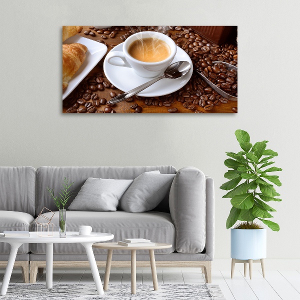Cuadro canvas con impresión uv duradera horizontal Café aromático