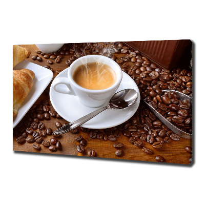 Cuadro canvas con impresión uv duradera horizontal Café aromático