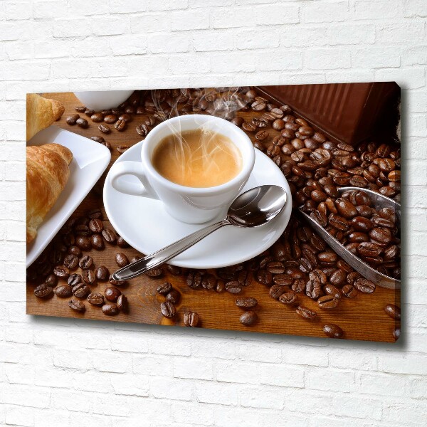 Cuadro canvas con impresión uv duradera horizontal Café aromático