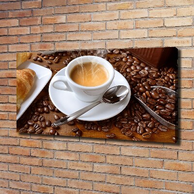 Cuadro canvas con impresión uv duradera horizontal Café aromático