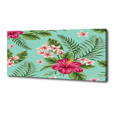 Fotocuadro en lienzo de alta calidad horizontal flores hawaianas