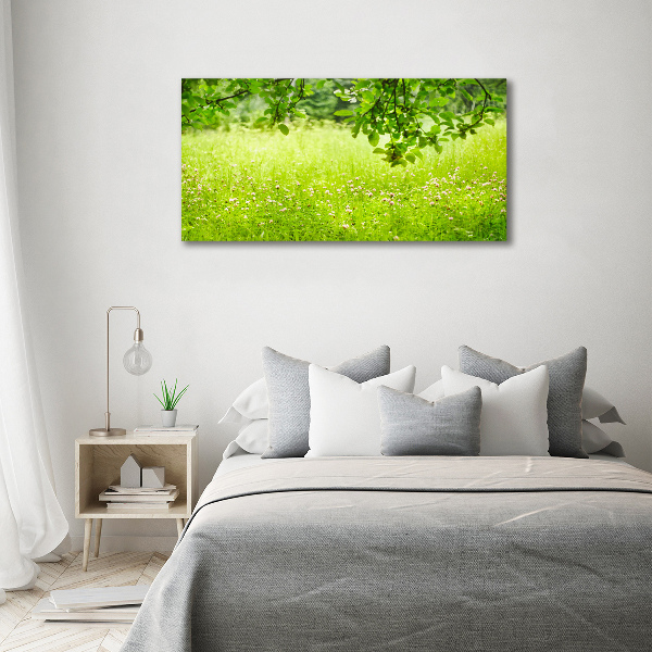 Cuadro canvas con impresión uv duradera horizontal Prado verde