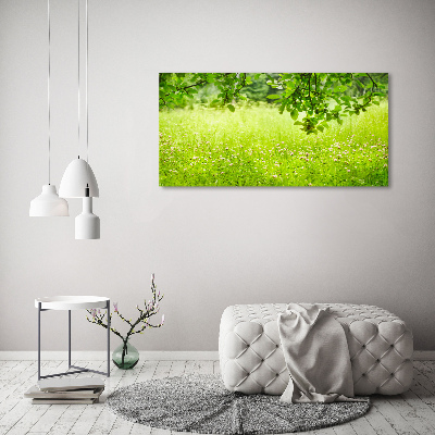 Cuadro canvas con impresión uv duradera horizontal Prado verde