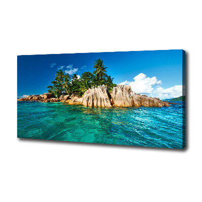 Cuadro canvas moderno de gran formato horizontal Isla tropical