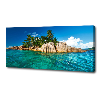 Cuadro canvas moderno de gran formato horizontal Isla tropical