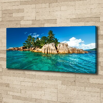Cuadro canvas moderno de gran formato horizontal Isla tropical