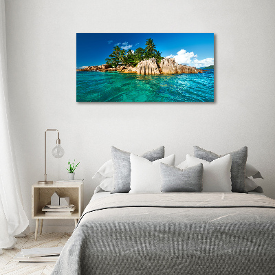 Cuadro canvas moderno de gran formato horizontal Isla tropical