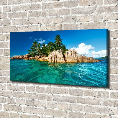 Cuadro canvas moderno de gran formato horizontal Isla tropical