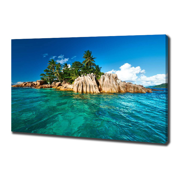 Cuadro canvas moderno de gran formato horizontal Isla tropical