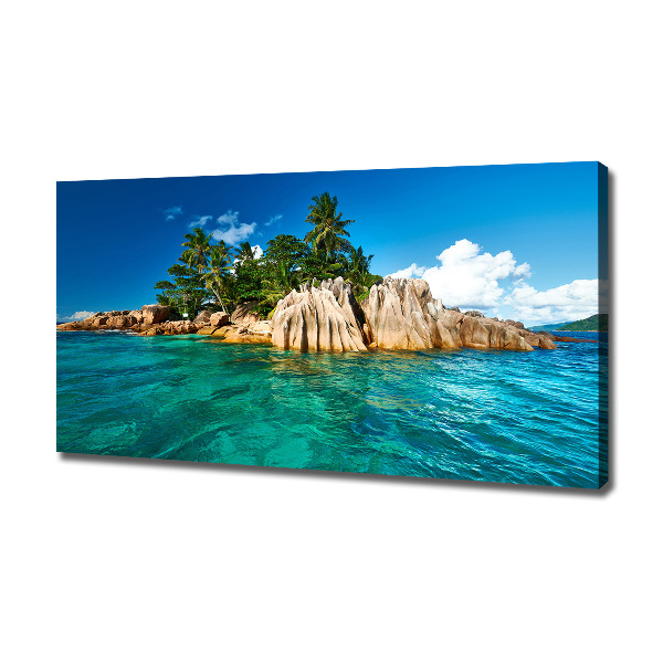 Cuadro canvas moderno de gran formato horizontal Isla tropical