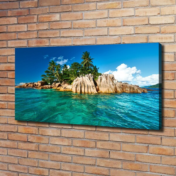 Cuadro canvas moderno de gran formato horizontal Isla tropical
