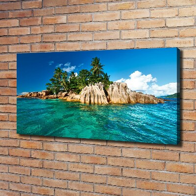 Cuadro canvas moderno de gran formato horizontal Isla tropical