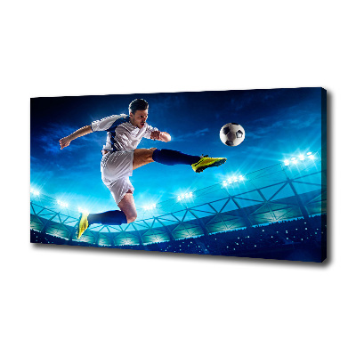 Cuadro canvas moderno de gran formato horizontal Futbolista