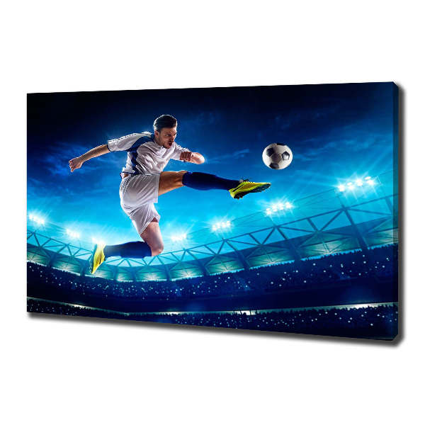 Cuadro canvas moderno de gran formato horizontal Futbolista
