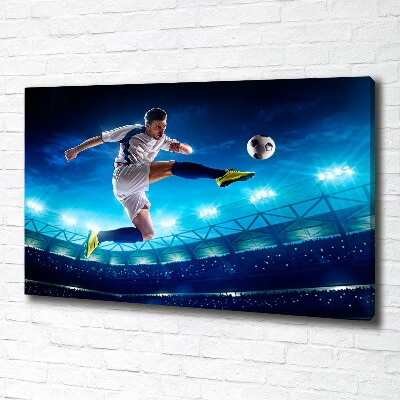 Cuadro canvas moderno de gran formato horizontal Futbolista