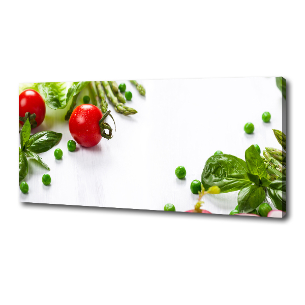 Cuadro canvas con impresión uv duradera horizontal Verduras frescas