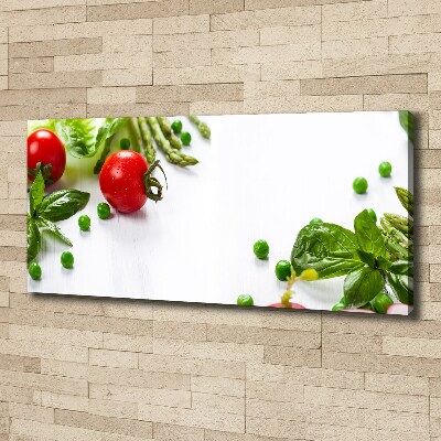 Cuadro canvas con impresión uv duradera horizontal Verduras frescas