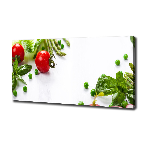 Cuadro canvas con impresión uv duradera horizontal Verduras frescas