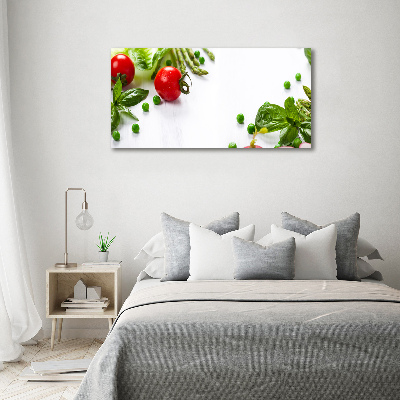 Cuadro canvas con impresión uv duradera horizontal Verduras frescas