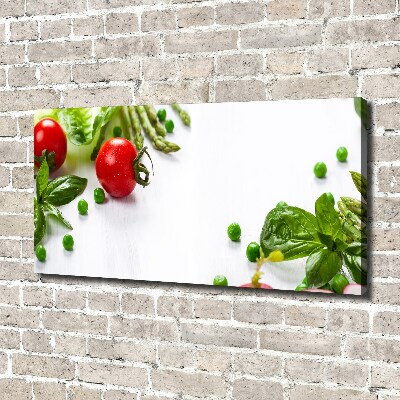 Cuadro canvas con impresión uv duradera horizontal Verduras frescas
