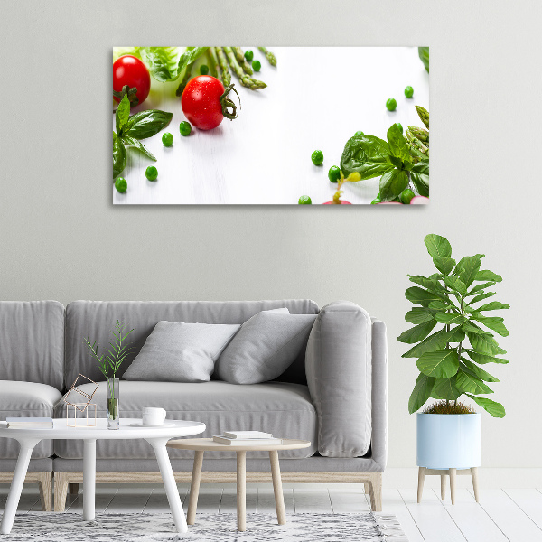 Cuadro canvas con impresión uv duradera horizontal Verduras frescas