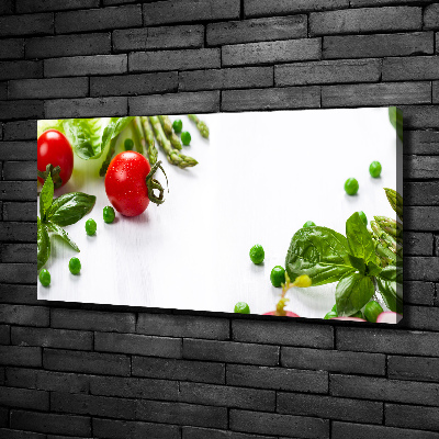 Cuadro canvas con impresión uv duradera horizontal Verduras frescas