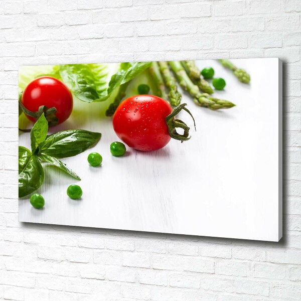 Cuadro canvas con impresión uv duradera horizontal Verduras frescas