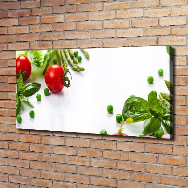 Cuadro canvas con impresión uv duradera horizontal Verduras frescas