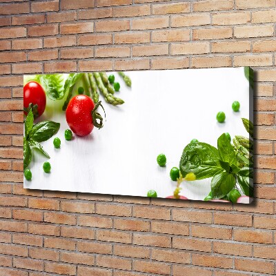 Cuadro canvas con impresión uv duradera horizontal Verduras frescas