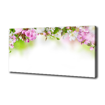 Cuadro canvas con impresión uv duradera horizontal flores de primavera