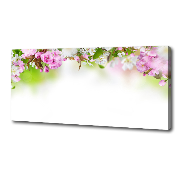 Cuadro canvas con impresión uv duradera horizontal flores de primavera