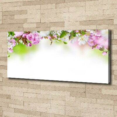 Cuadro canvas con impresión uv duradera horizontal flores de primavera