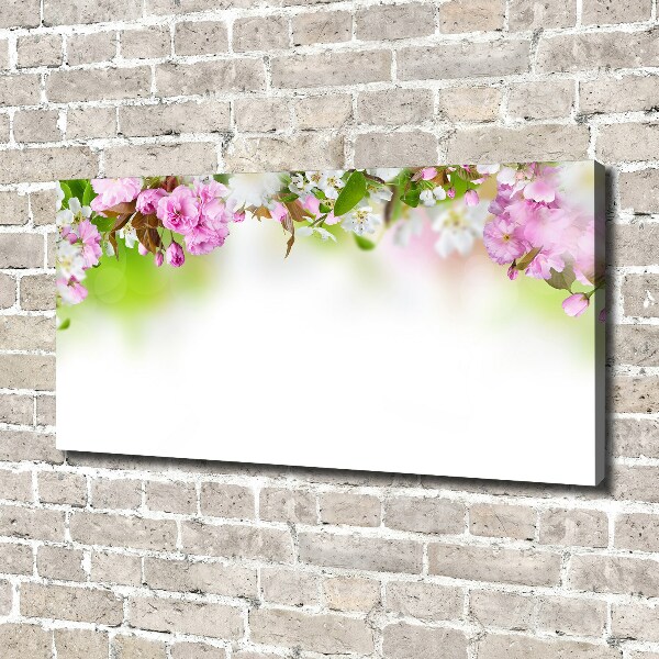Cuadro canvas con impresión uv duradera horizontal flores de primavera
