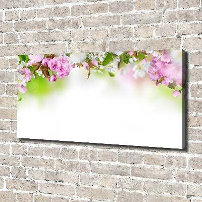 Cuadro canvas con impresión uv duradera horizontal flores de primavera