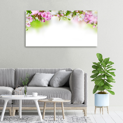 Cuadro canvas con impresión uv duradera horizontal flores de primavera