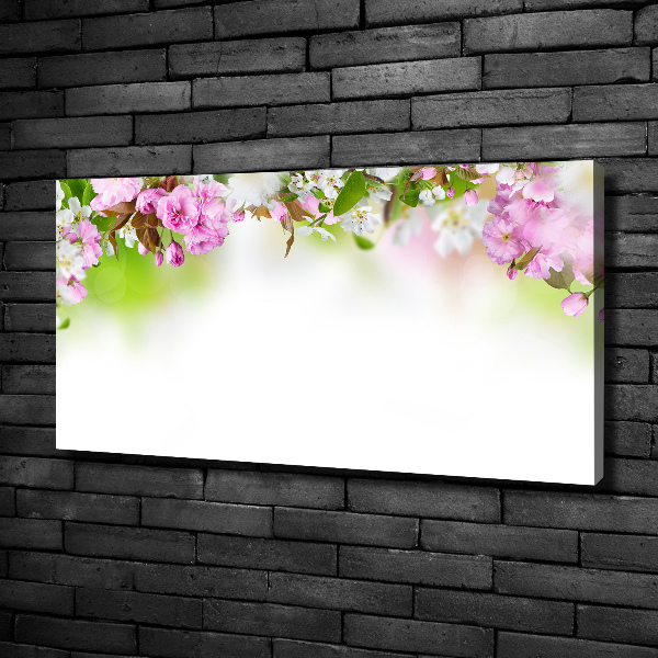 Cuadro canvas con impresión uv duradera horizontal flores de primavera